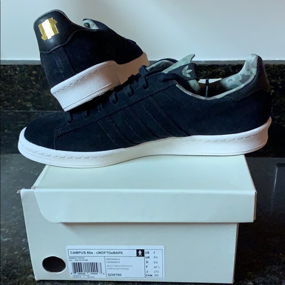 Undftd x BAPE Adidas sz 9